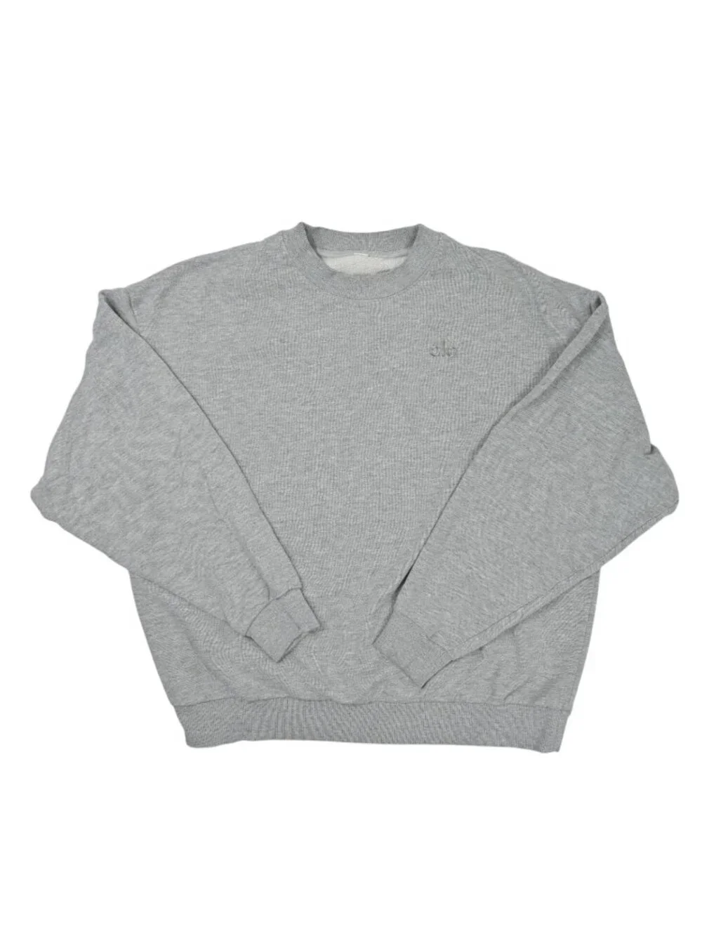 ALO Yoga Accolade Crew Neck Pullover in Athletic Heather Grey